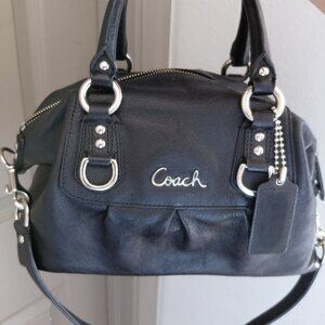 Coach Black Leather Hobo Bag